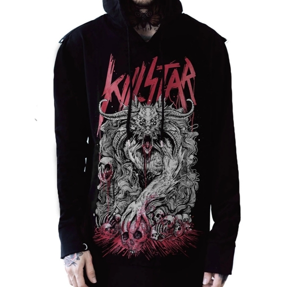 Killstar Other - Unisex Killstar Crypt Black Graphic Monster Hoodie
